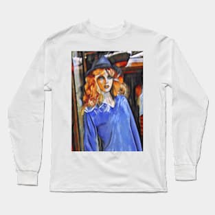 Mannequin in Blue Long Sleeve T-Shirt